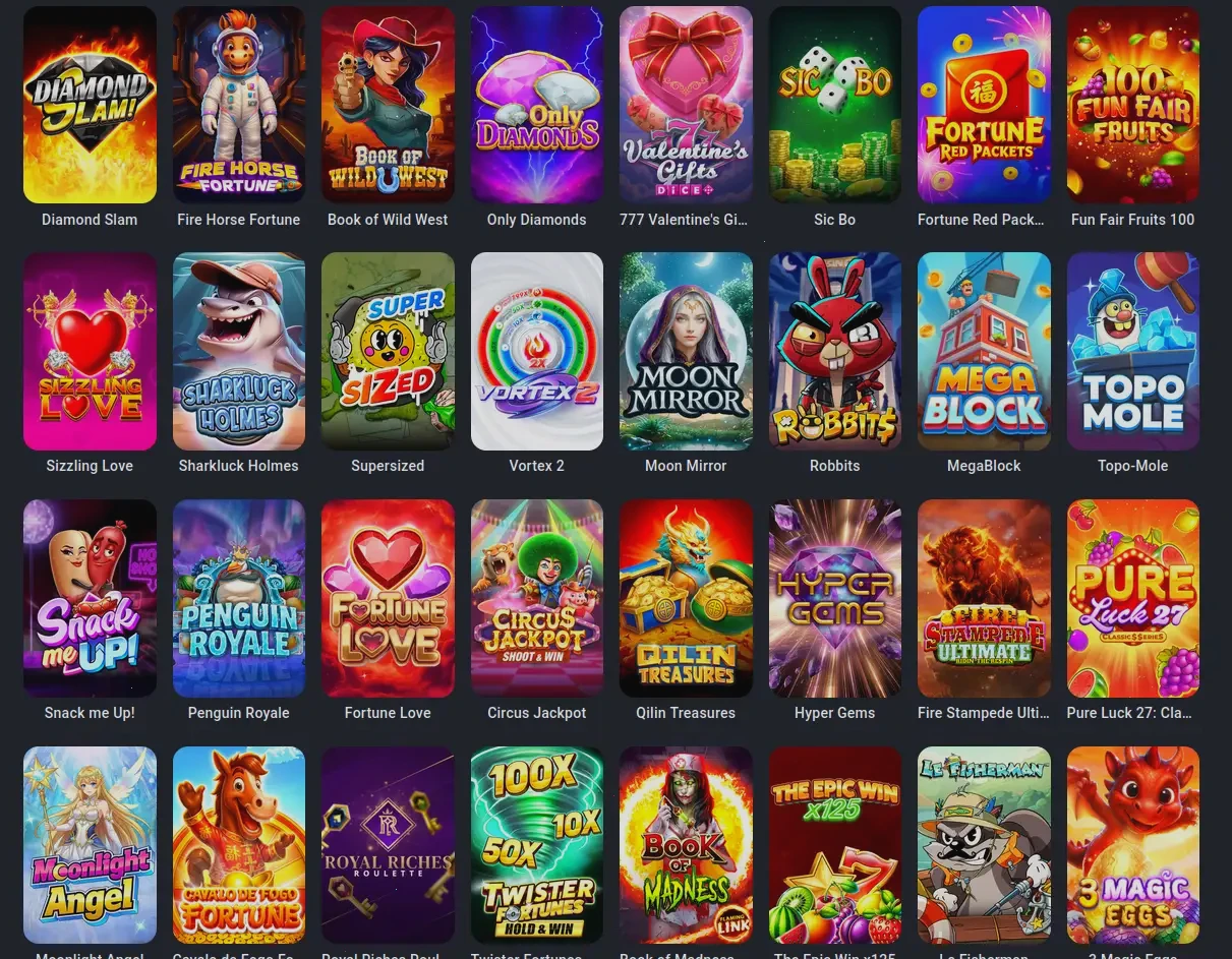 Overzicht van het spelaanbod bij Crystal Roll Casino